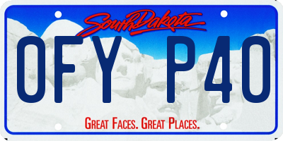 SD license plate 0FYP40