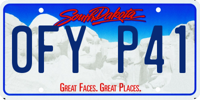 SD license plate 0FYP41