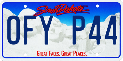 SD license plate 0FYP44