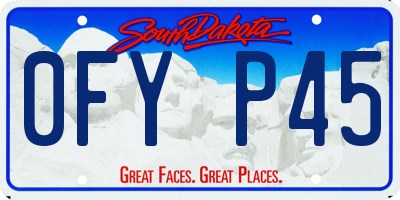 SD license plate 0FYP45