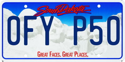 SD license plate 0FYP50