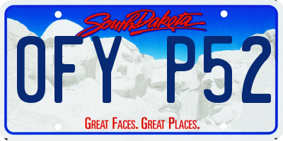 SD license plate 0FYP52