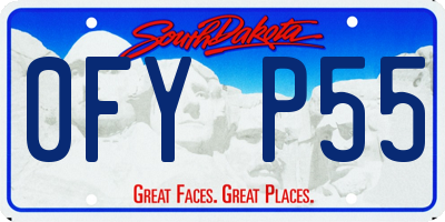 SD license plate 0FYP55