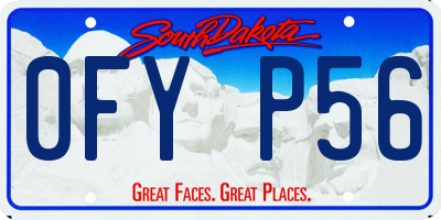 SD license plate 0FYP56