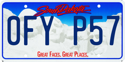 SD license plate 0FYP57