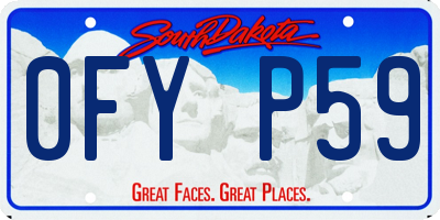 SD license plate 0FYP59