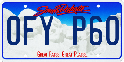 SD license plate 0FYP60