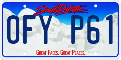 SD license plate 0FYP61