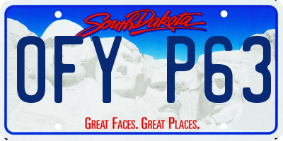 SD license plate 0FYP63