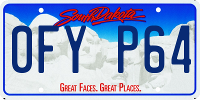 SD license plate 0FYP64
