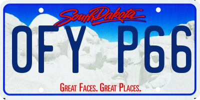 SD license plate 0FYP66