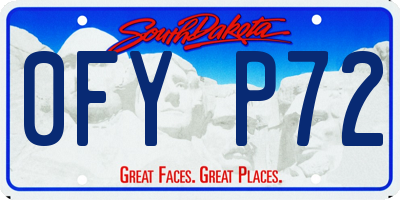 SD license plate 0FYP72