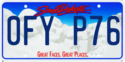 SD license plate 0FYP76