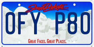 SD license plate 0FYP80