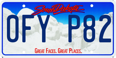 SD license plate 0FYP82