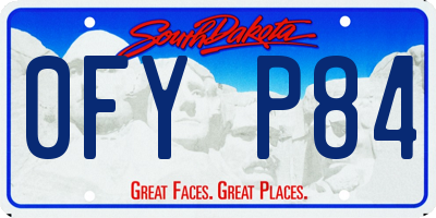 SD license plate 0FYP84