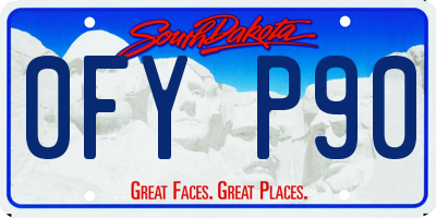 SD license plate 0FYP90