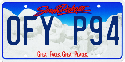 SD license plate 0FYP94