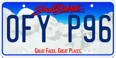 SD license plate 0FYP96