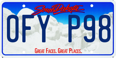SD license plate 0FYP98