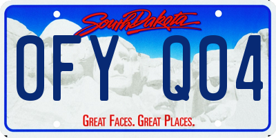 SD license plate 0FYQ04