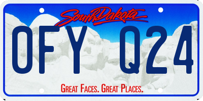 SD license plate 0FYQ24