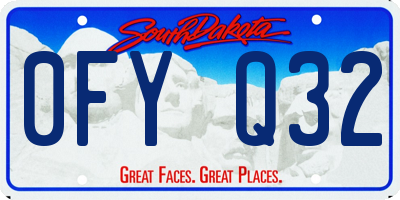 SD license plate 0FYQ32