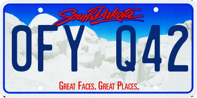 SD license plate 0FYQ42