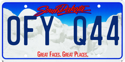 SD license plate 0FYQ44
