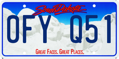 SD license plate 0FYQ51