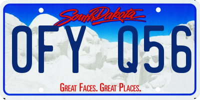 SD license plate 0FYQ56