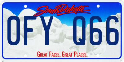 SD license plate 0FYQ66