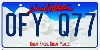 SD license plate 0FYQ77