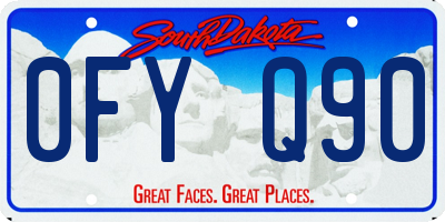 SD license plate 0FYQ90