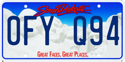 SD license plate 0FYQ94