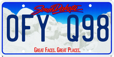 SD license plate 0FYQ98
