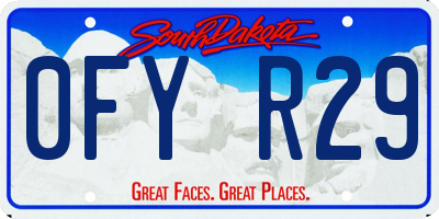 SD license plate 0FYR29