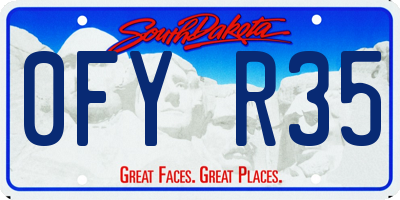 SD license plate 0FYR35