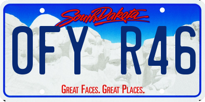 SD license plate 0FYR46