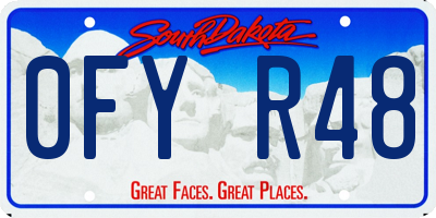 SD license plate 0FYR48