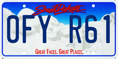 SD license plate 0FYR61