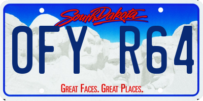 SD license plate 0FYR64