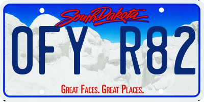 SD license plate 0FYR82