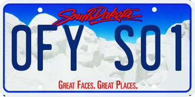 SD license plate 0FYS01