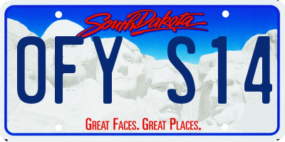 SD license plate 0FYS14