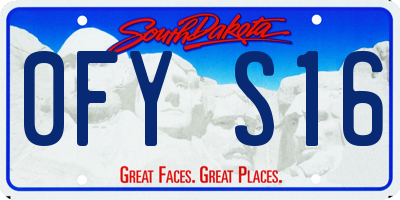 SD license plate 0FYS16