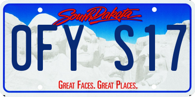 SD license plate 0FYS17