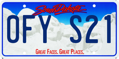 SD license plate 0FYS21