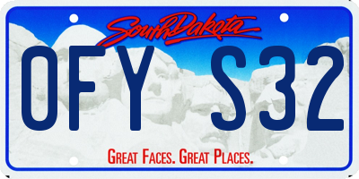 SD license plate 0FYS32