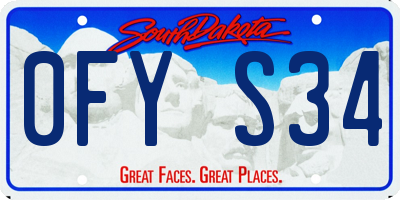 SD license plate 0FYS34